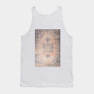 Antique beige and blue worn rug Tank Top